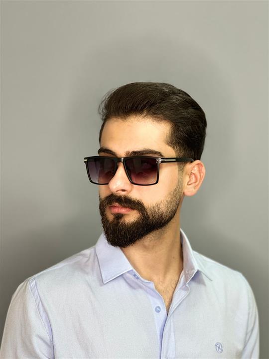 عینک آفتابی مردانه مشکی ری بن مستطیلی یووی400